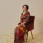 Multicolored Patola Twill Weave Saree for Women with Lagdi Patta Pallu and Tassel