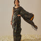 Multicolored Patola Twill Weave Saree for Women with Lagdi Patta Pallu and Tassel