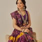 Multicolored Patola Twill Weave Saree for Women with Lagdi Patta Pallu and Tassel