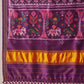 Multicolored Patola Twill Weave Saree for Women with Lagdi Patta Pallu and Tassel