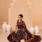 Multicolored Patola Twill Weave Saree for Women with Lagdi Patta Pallu and Tassel