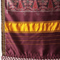Multicolored Patola Twill Weave Saree for Women with Lagdi Patta Pallu and Tassel
