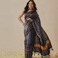 Multicolored Patola Twill Weave Saree for Women with Lagdi Patta Pallu and Tassel