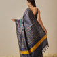 Multicolored Patola Twill Weave Saree for Women with Lagdi Patta Pallu and Tassel