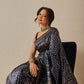 Multicolored Patola Twill Weave Saree for Women with Lagdi Patta Pallu and Tassel