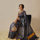 Multicolored Patola Twill Weave Saree for Women with Lagdi Patta Pallu and Tassel