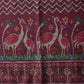 Multicolored Patola Twill Weave Saree for Women with Lagdi Patta Pallu and Tassel