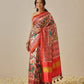 Women's Patola Twill Silk Saree With Lagdi Patta Pallu & Tassel