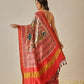 Women's Patola Twill Silk Saree With Lagdi Patta Pallu & Tassel