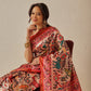 Women's Patola Twill Silk Saree With Lagdi Patta Pallu & Tassel