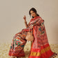 Women's Patola Twill Silk Saree With Lagdi Patta Pallu & Tassel