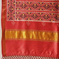 Women's Patola Twill Silk Saree With Lagdi Patta Pallu & Tassel