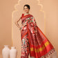 Women's Patola Twill Silk Saree With Lagdi Patta Pallu & Tassel