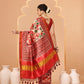 Women's Patola Twill Silk Saree With Lagdi Patta Pallu & Tassel