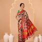 Women's Patola Twill Silk Saree With Lagdi Patta Pallu & Tassel