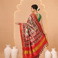 Women's Patola Twill Silk Saree With Lagdi Patta Pallu & Tassel