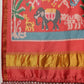 Women's Patola Twill Silk Saree With Lagdi Patta Pallu & Tassel