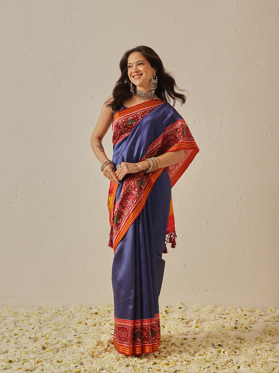 Festive Wear Gala Concept Patola Saree with Pallu & Tassels
