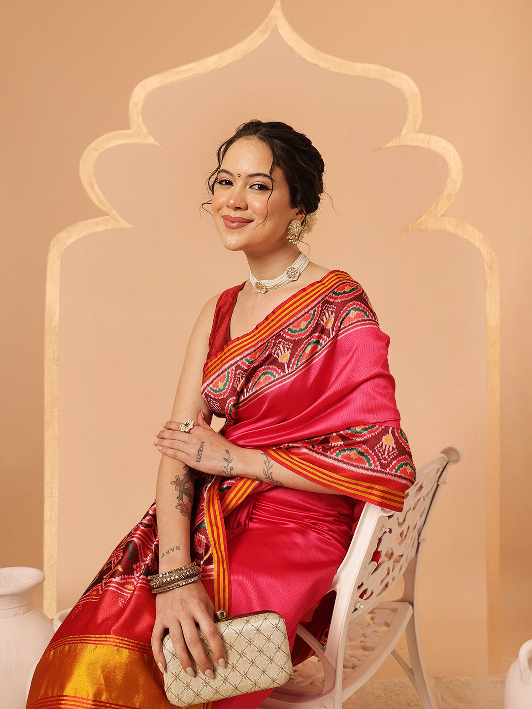 Festive Wear Gala Concept Patola Saree with Pallu & Tassels