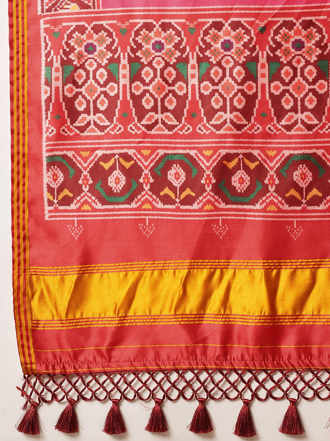 Festive Wear Gala Concept Patola Saree with Pallu & Tassels
