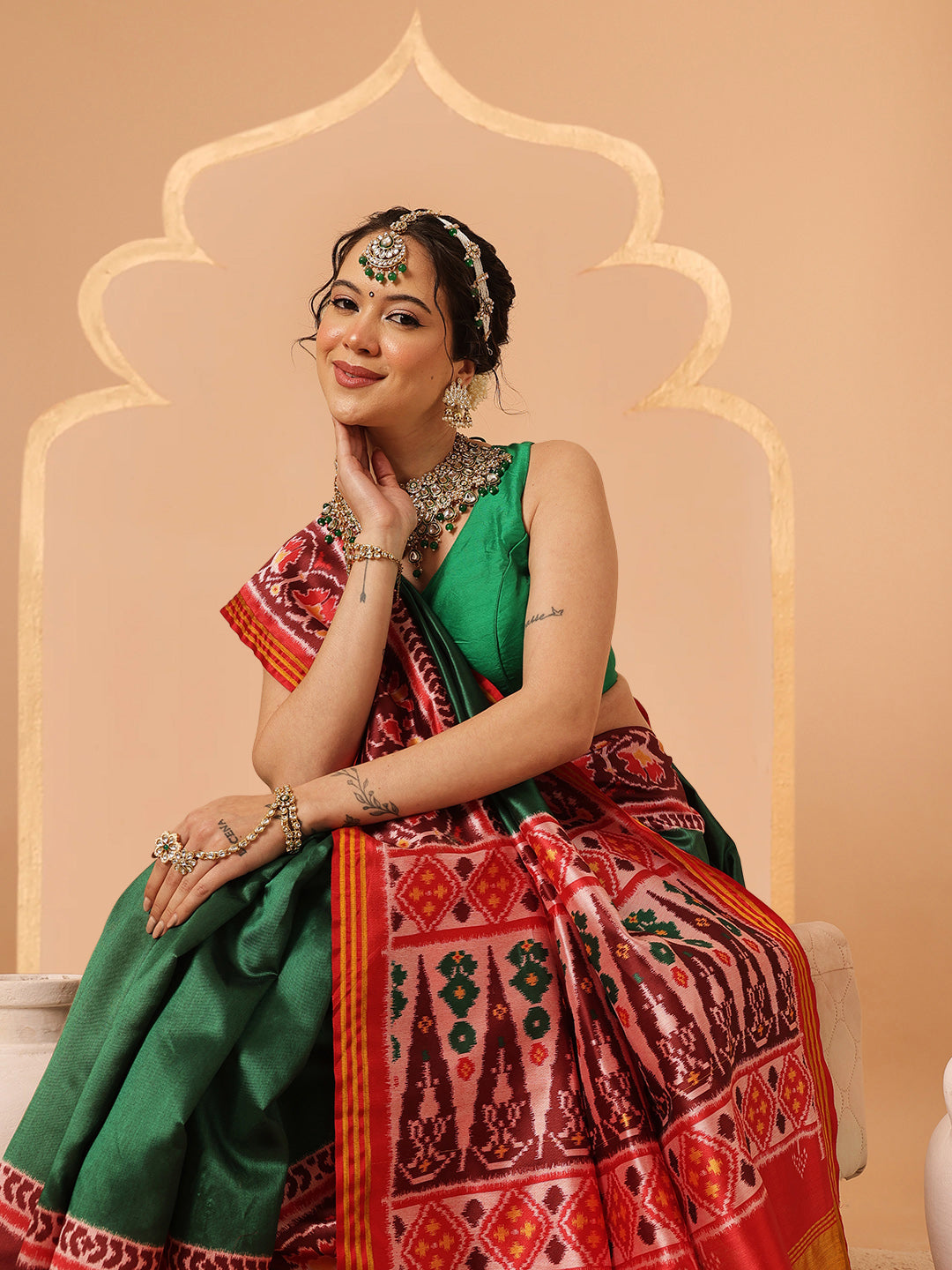 Festive Wear Gala Concept Patola Saree with Pallu & Tassels