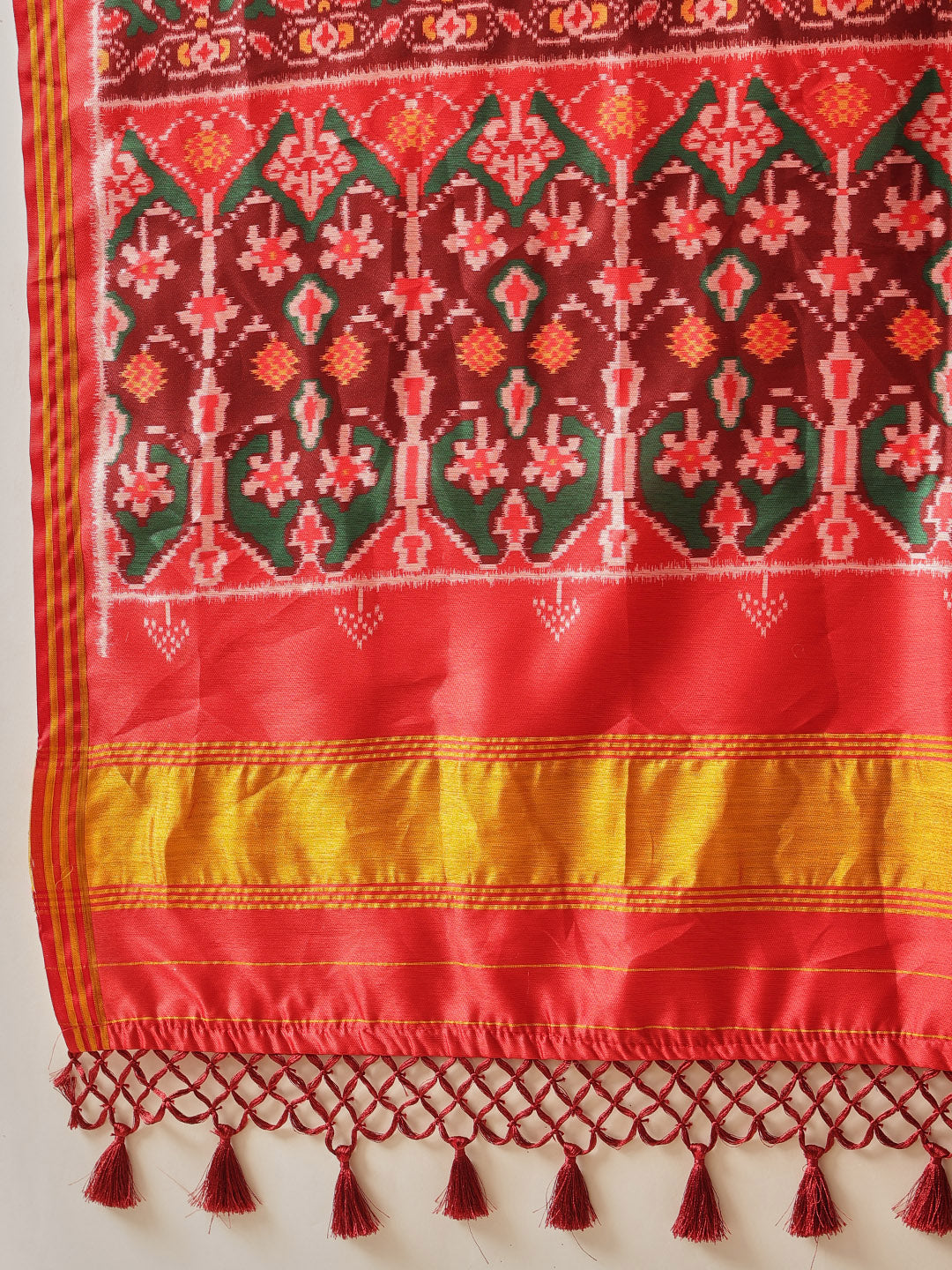 Festive Wear Gala Concept Patola Saree with Pallu & Tassels