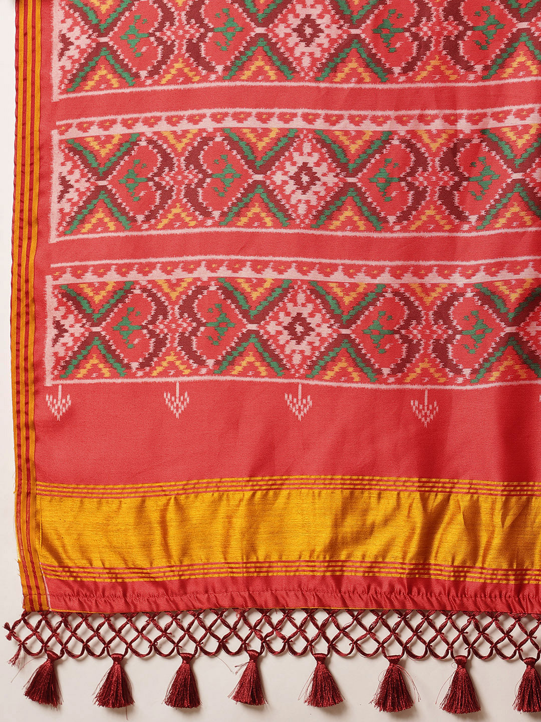 Festive Wear Gala Concept Patola Saree with Pallu & Tassels