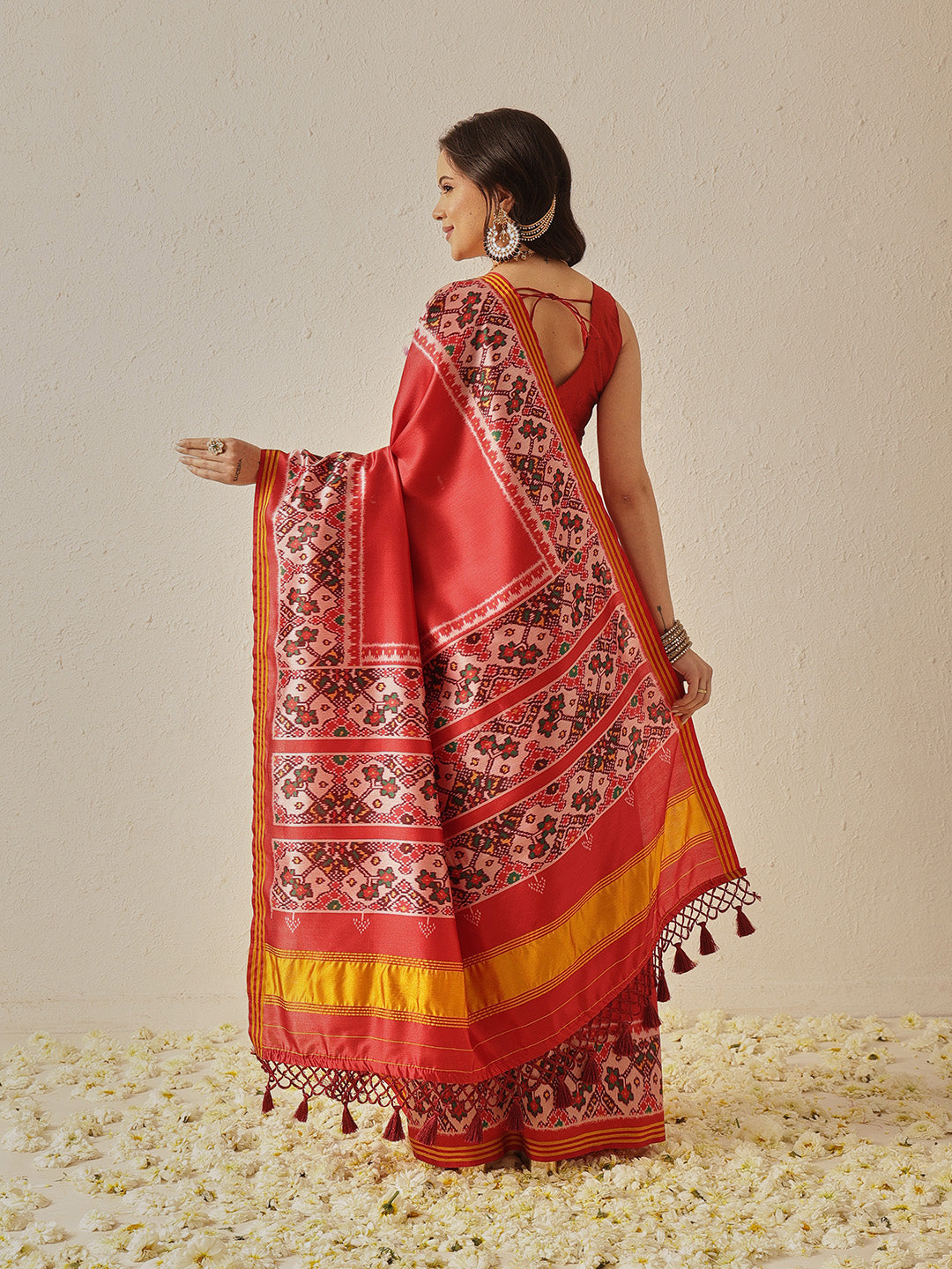 Festive Wear Gala Concept Patola Saree with Pallu & Tassels