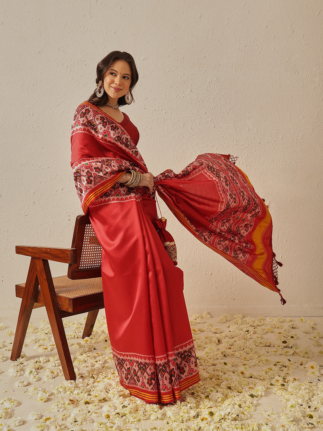 Festive Wear Gala Concept Patola Saree with Pallu & Tassels