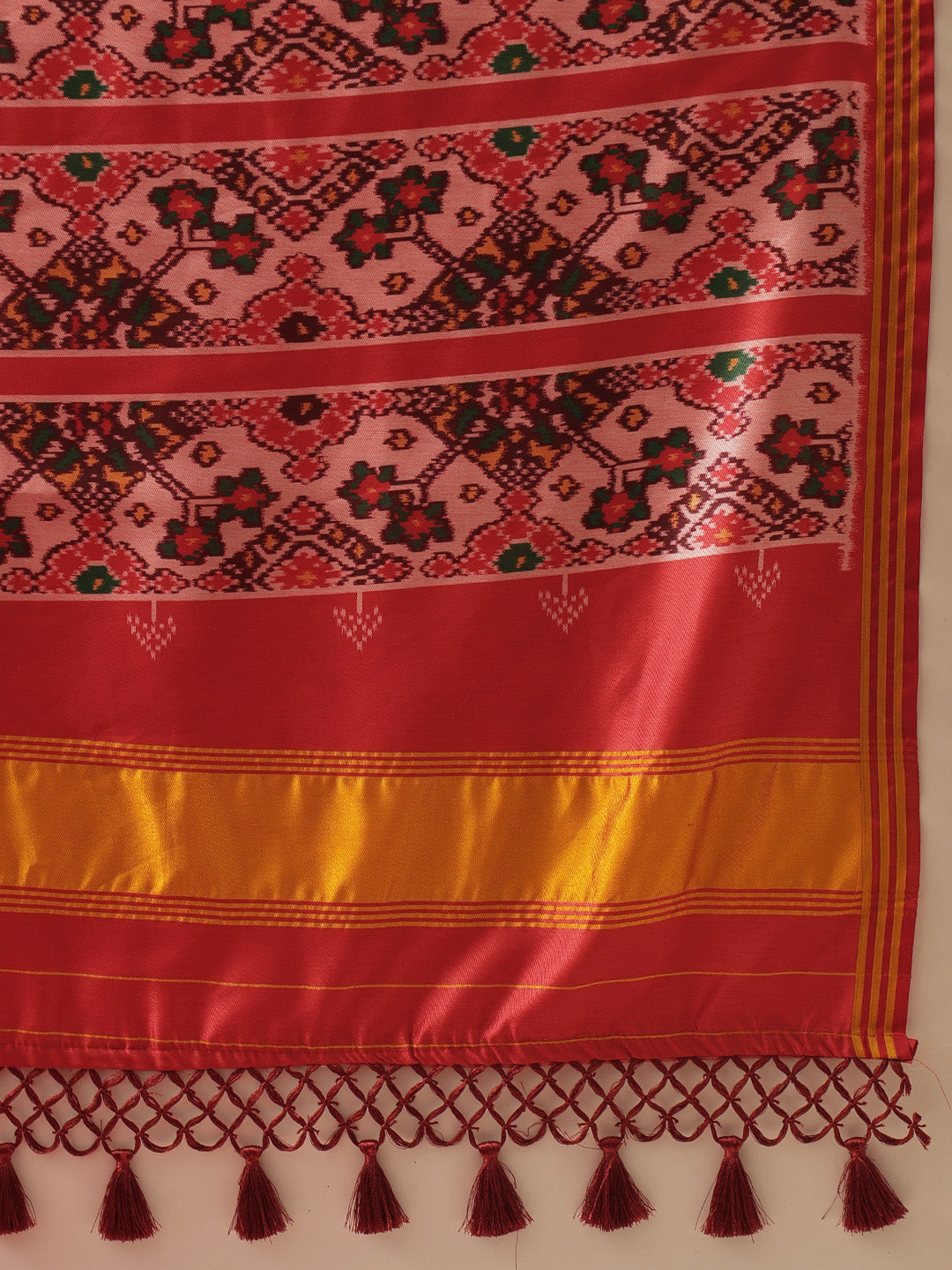 Festive Wear Gala Concept Patola Saree with Pallu & Tassels