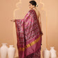 Paithani Saree Soft Twill Silk with Digital Print and Zari Work on Pallu & Border