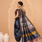 Paithani Saree Soft Twill Silk with Digital Print and Zari Work on Pallu & Border