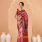 Paithani Saree Soft Twill Silk with Digital Print and Zari Work on Pallu & Border