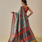 Paithani Saree Soft Twill Silk with Digital Print and Zari Work on Pallu & Border
