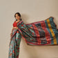 Paithani Saree Soft Twill Silk with Digital Print and Zari Work on Pallu & Border