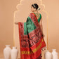 Double Ikkat Patola Printed Saree with Weaving Border & Pallu