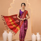 Double Ikkat Patola Printed Saree with Weaving Border & Pallu