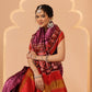 Double Ikkat Patola Printed Saree with Weaving Border & Pallu