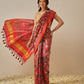 Double Ikkat Patola Printed Saree with Weaving Border & Pallu