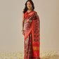 Double Ikkat Patola Printed Saree with Weaving Border & Pallu