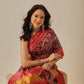 Double Ikkat Patola Printed Saree with Weaving Border & Pallu