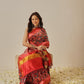 Double Ikkat Patola Printed Saree with Weaving Border & Pallu