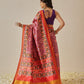 Double Ikkat Patola Printed Saree with Weaving Border & Pallu