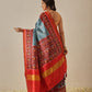 Double Ikkat Patola Printed Saree with Weaving Border & Pallu