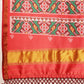 Double Ikkat Patola Printed Saree with Weaving Border & Pallu