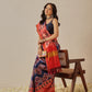 Double Ikkat Patola Printed Saree with Weaving Border & Pallu