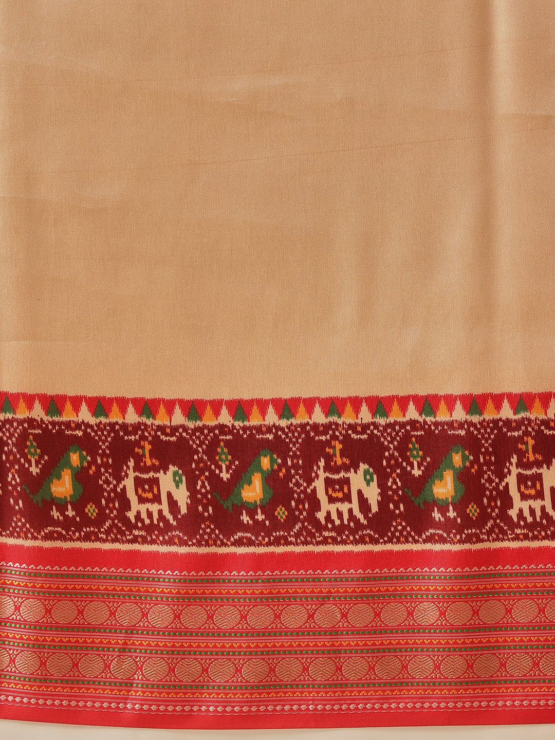 Soft Tusser Silk With Viscous Jacquard Border Patola Sarees