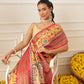 Women's Soft Tusser Silk Digital Printed Viscous Jacquard Border Patola Sarees