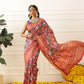 Women's Soft Tusser Silk Digital Printed Viscous Jacquard Border Patola Sarees