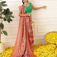 Women's Soft Tusser Silk Digital Printed Viscous Jacquard Border Patola Sarees